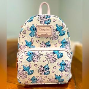 NEW Never Used Exclusive Release Disney Stitch and Angel Loungefly Backpack!